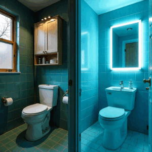 Budget friendly renopvated bathroom 